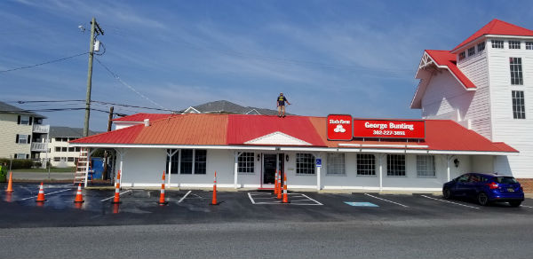 Metal roof restoration in rehoboth beach front