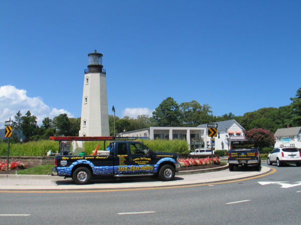 Rehoboth beach lighthouse exterior cleaning softwashing cleaning