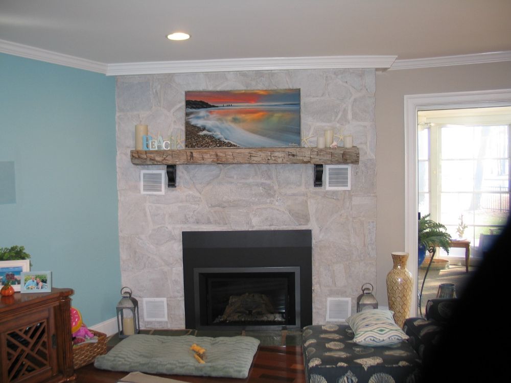 Fireplace total makeover with whitewashing in rehoboth beach yacht and country club delaware