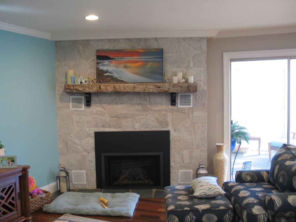 Fireplace total makeover with whitewashing in rehoboth beach yacht and country club delaware