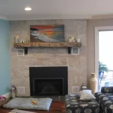 Fireplace Total Makeover with Whitewashing in Rehoboth Beach Yacht and Country Club, Delaware 2